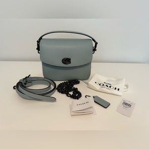 Coach Cassie 19 in Aqua with gunmetal hardware